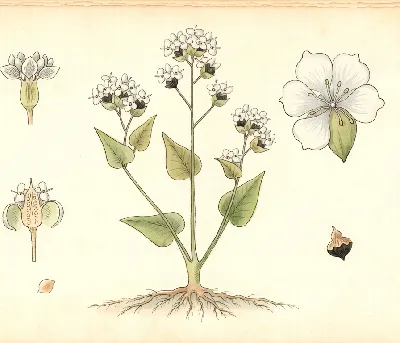 Buchweizen – botanische Illustration