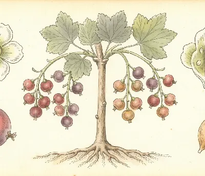 Johannisbeere – botanische Illustration