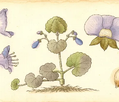 Gundermann – botanische Illustration