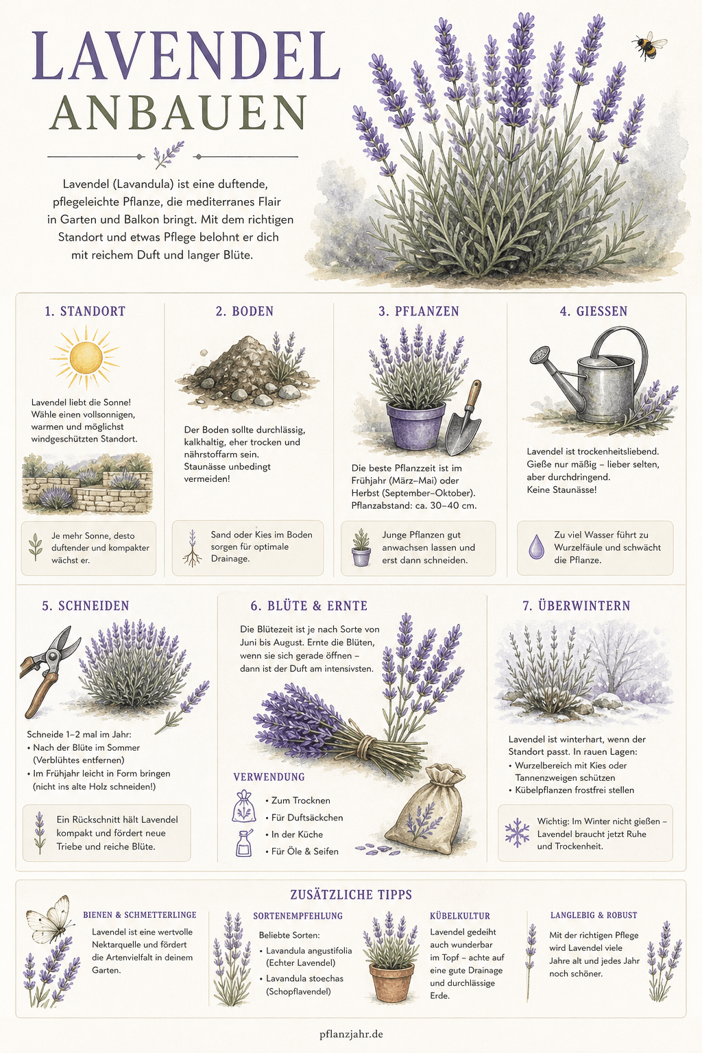 Infografik: lavendel-anbauen