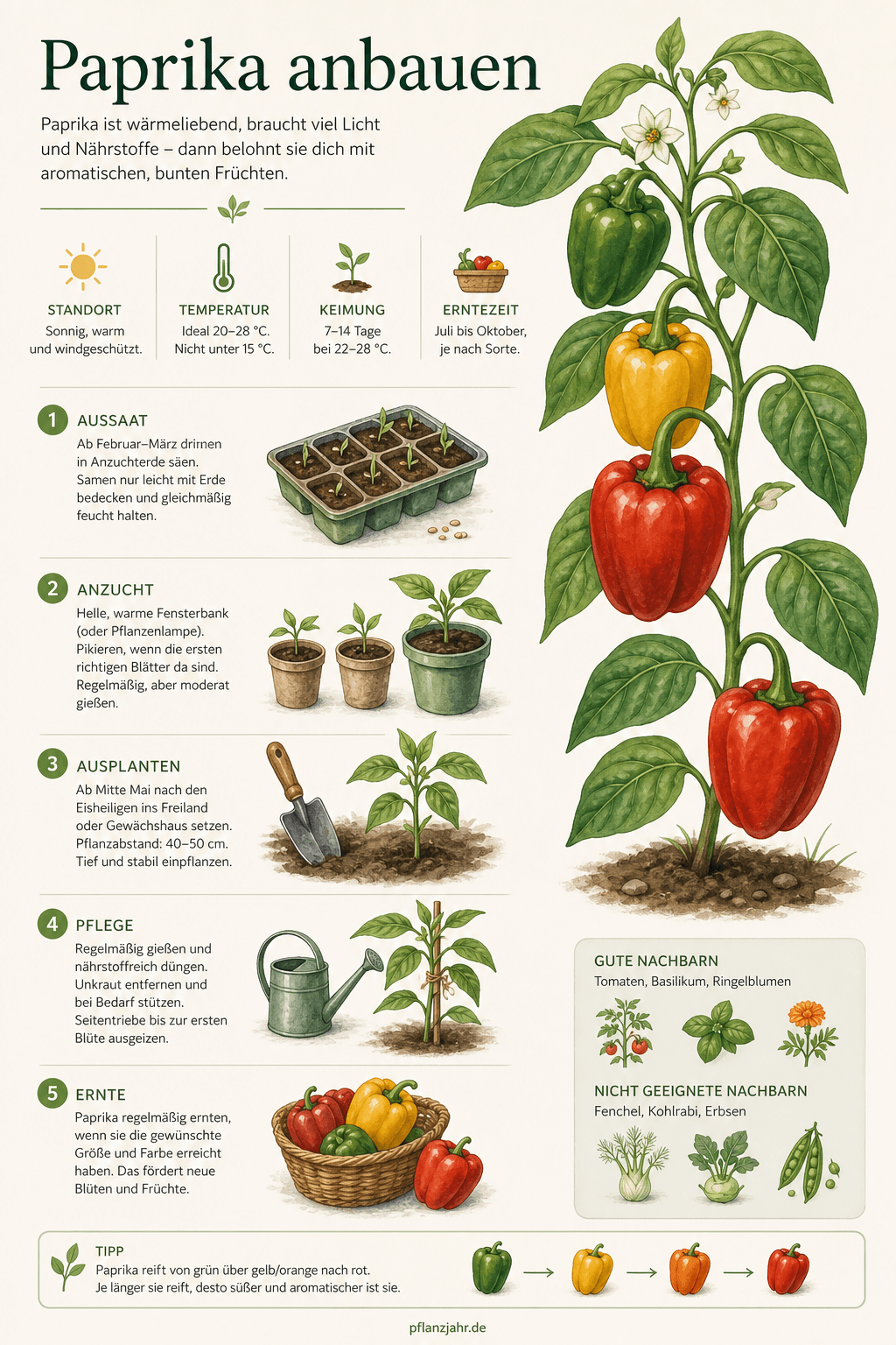 Infografik: paprika-anbauen