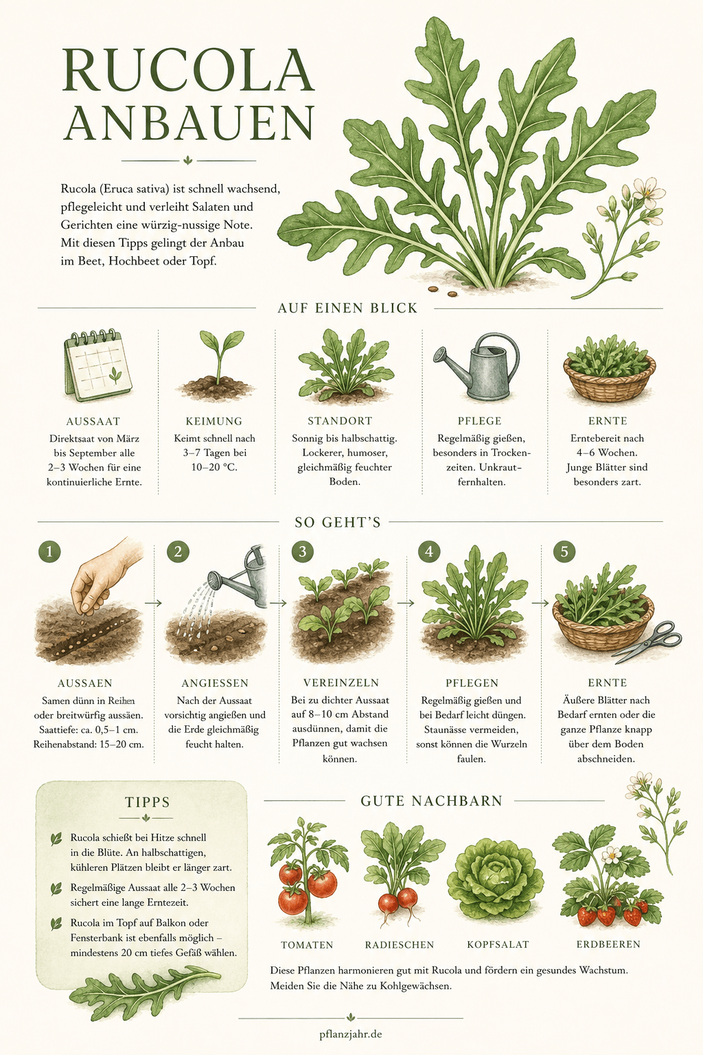 Infografik: rucola-anbauen