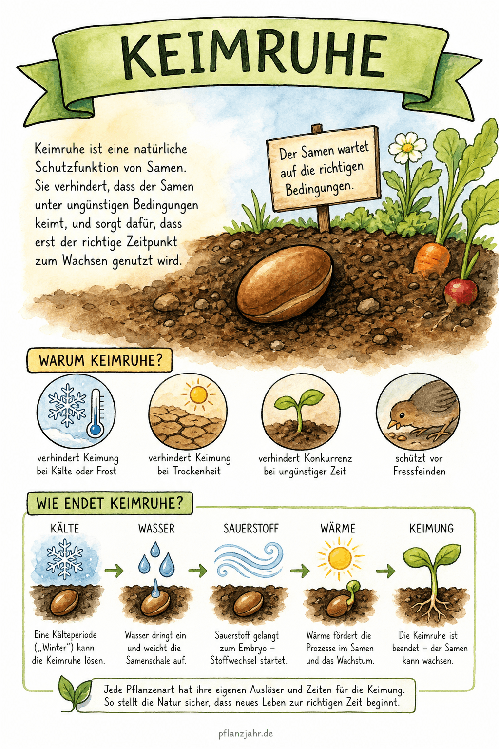 Infografik: Keimruhe (Dormanz)