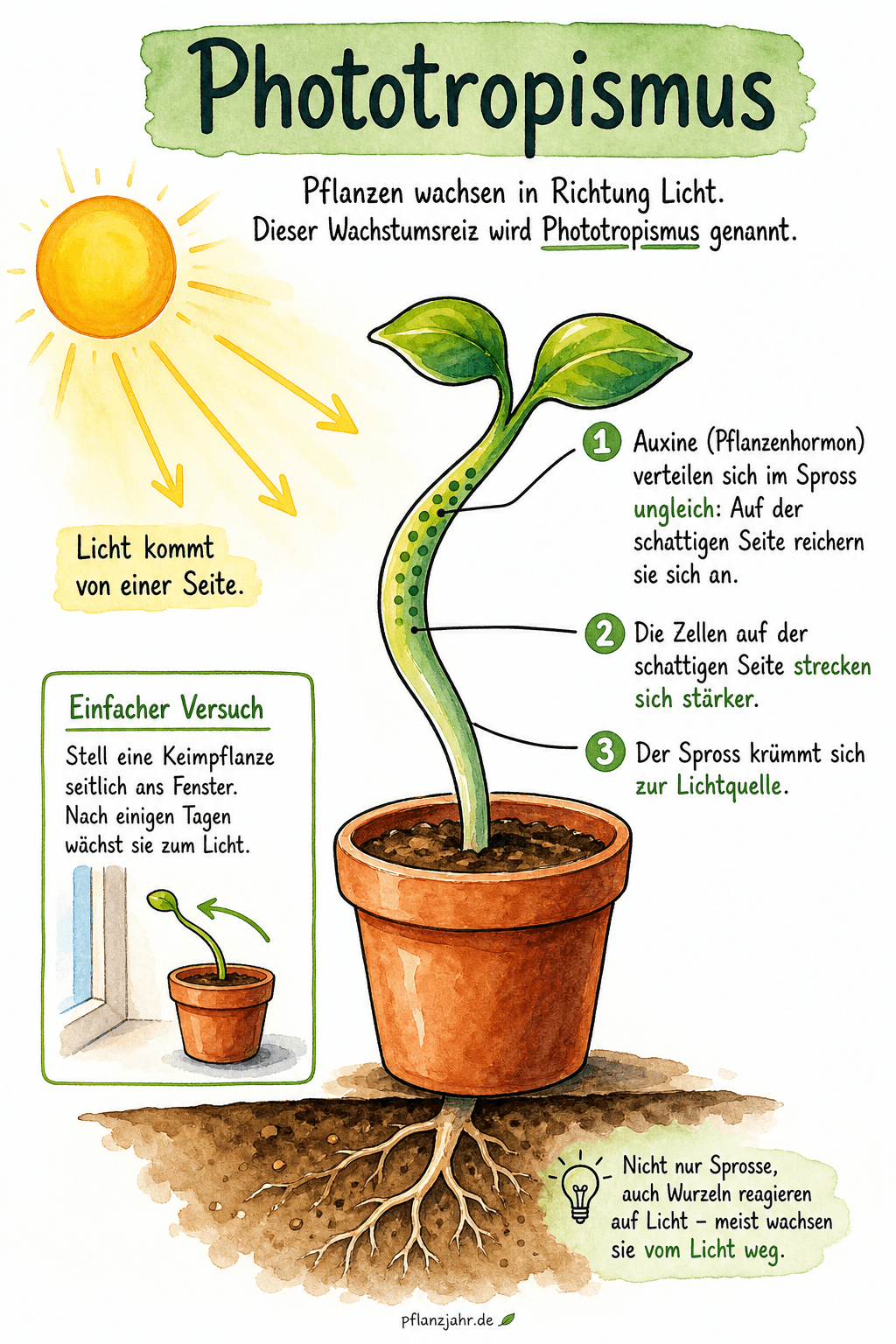 Infografik: Phototropismus
