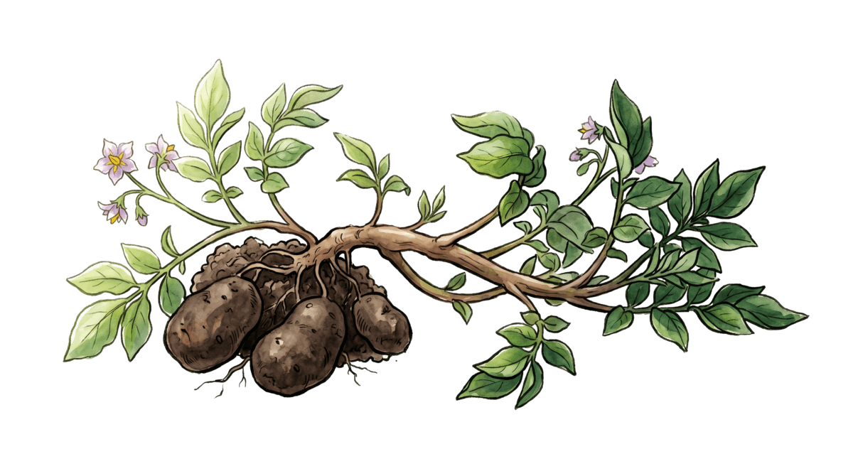 Kartoffel – Pflanze im Beet