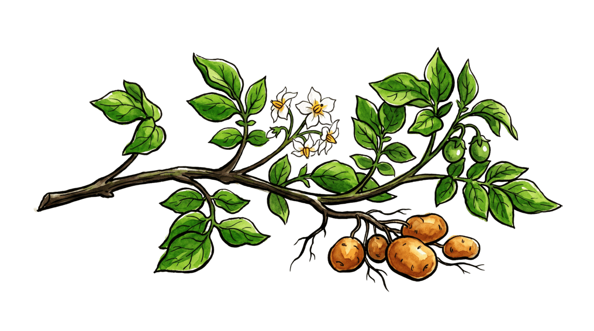 Lagerkartoffeln – Pflanze im Beet