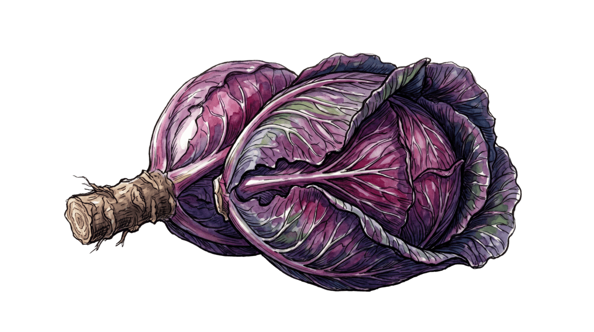 Rotkohl – Pflanze im Beet
